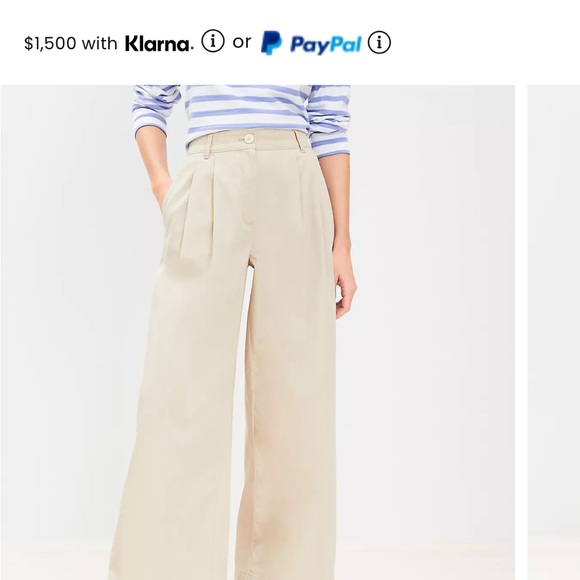 Poplin wide leg pants new with tags - Picture 6 of 7